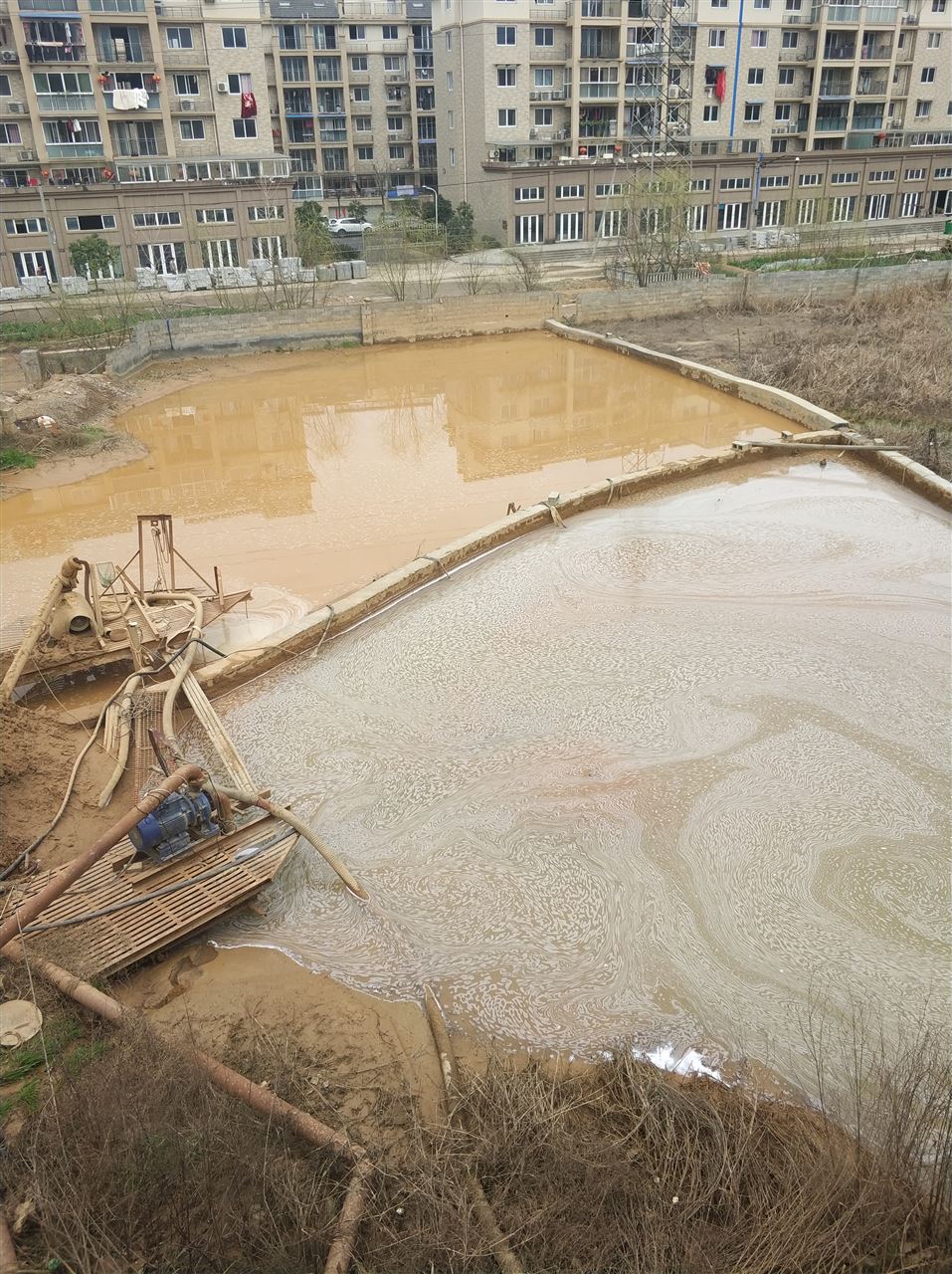 沙河沉淀池淤泥清理-厂区废水池淤泥清淤