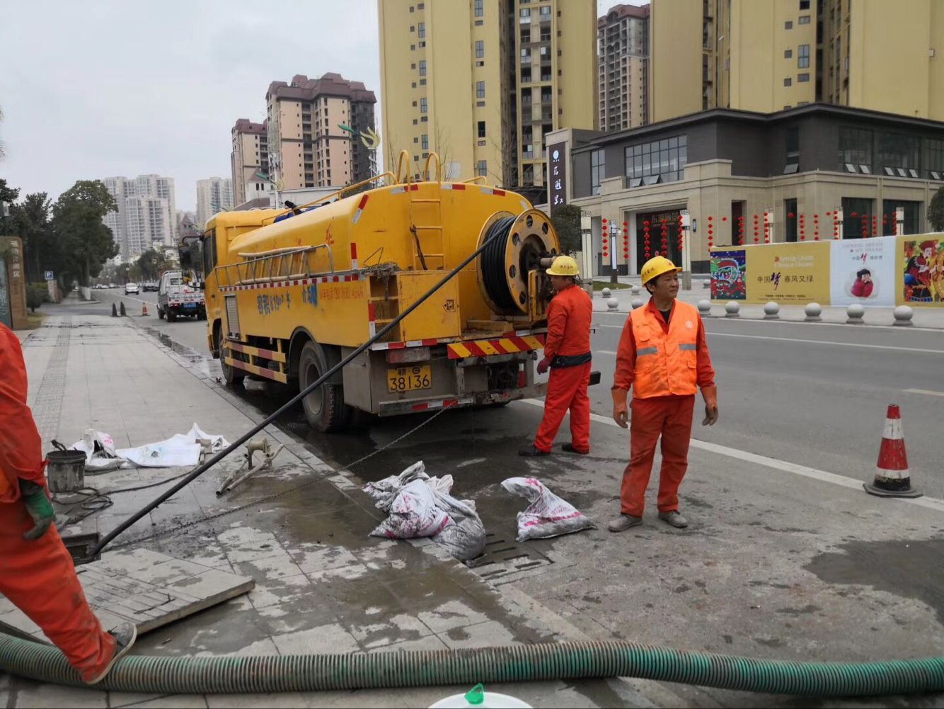 沙河排污管道清淤-管道清洗